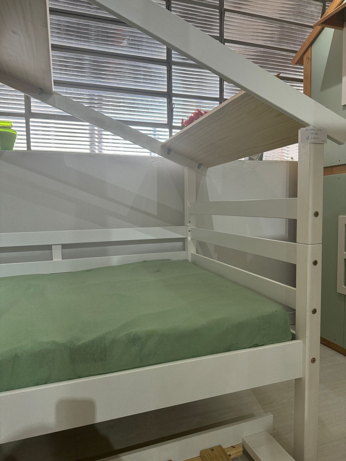 Bicama Kids Madeira Maciça Branco 154 cm x 220 cm x 97 cm