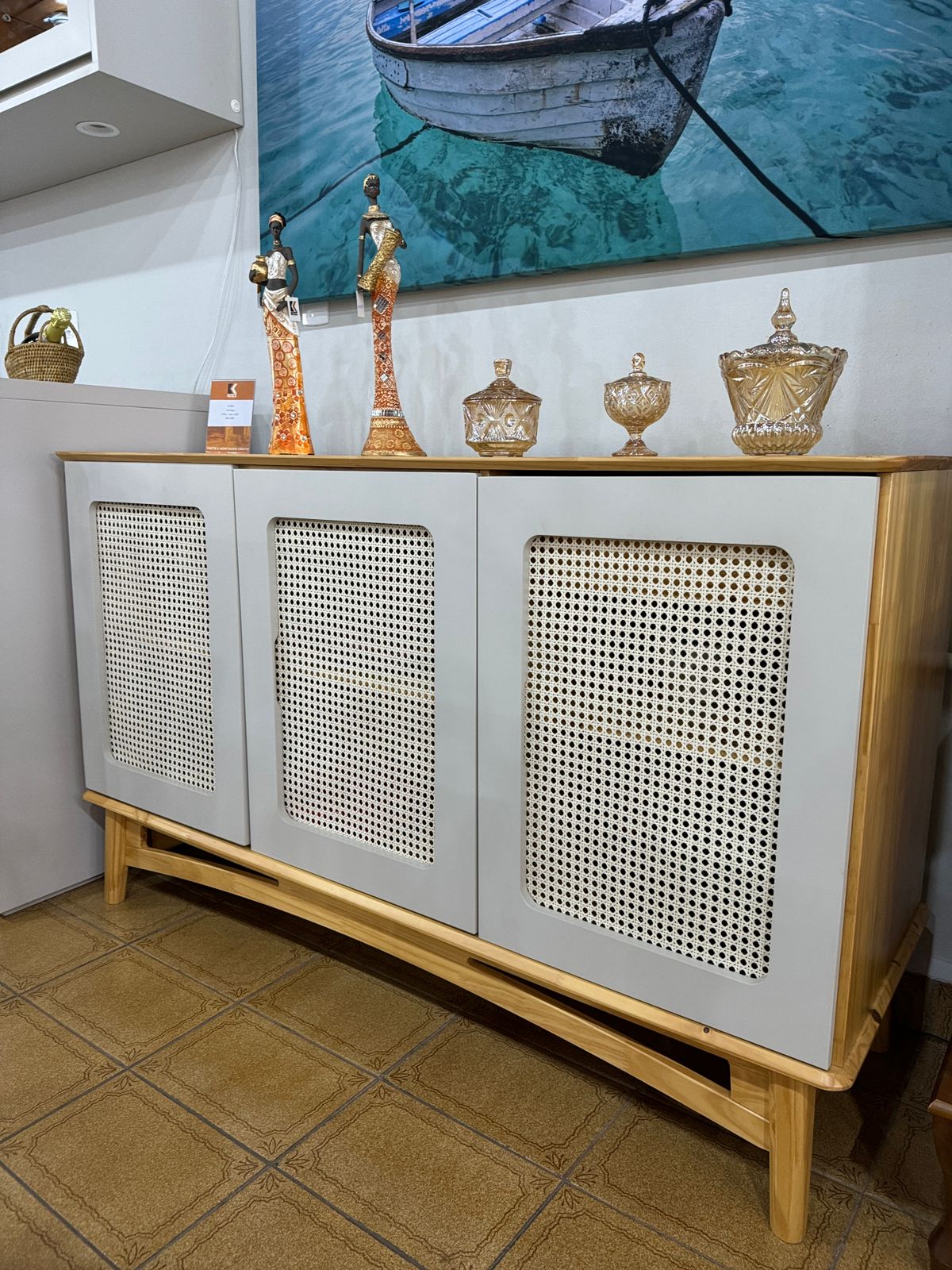 Buffet Palhinha nude A- 0,90 x L- 1,46 x P- 0,50