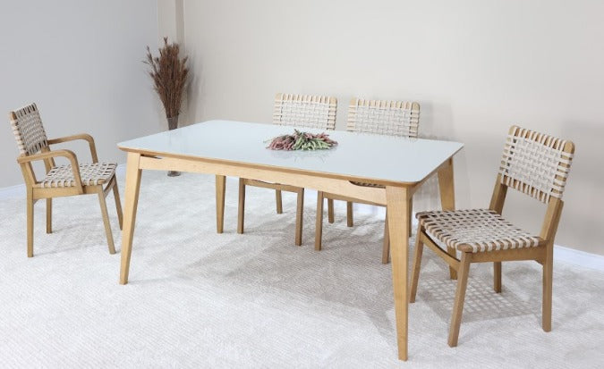 MESA CONDE TAMPO VIDRO BRANCO