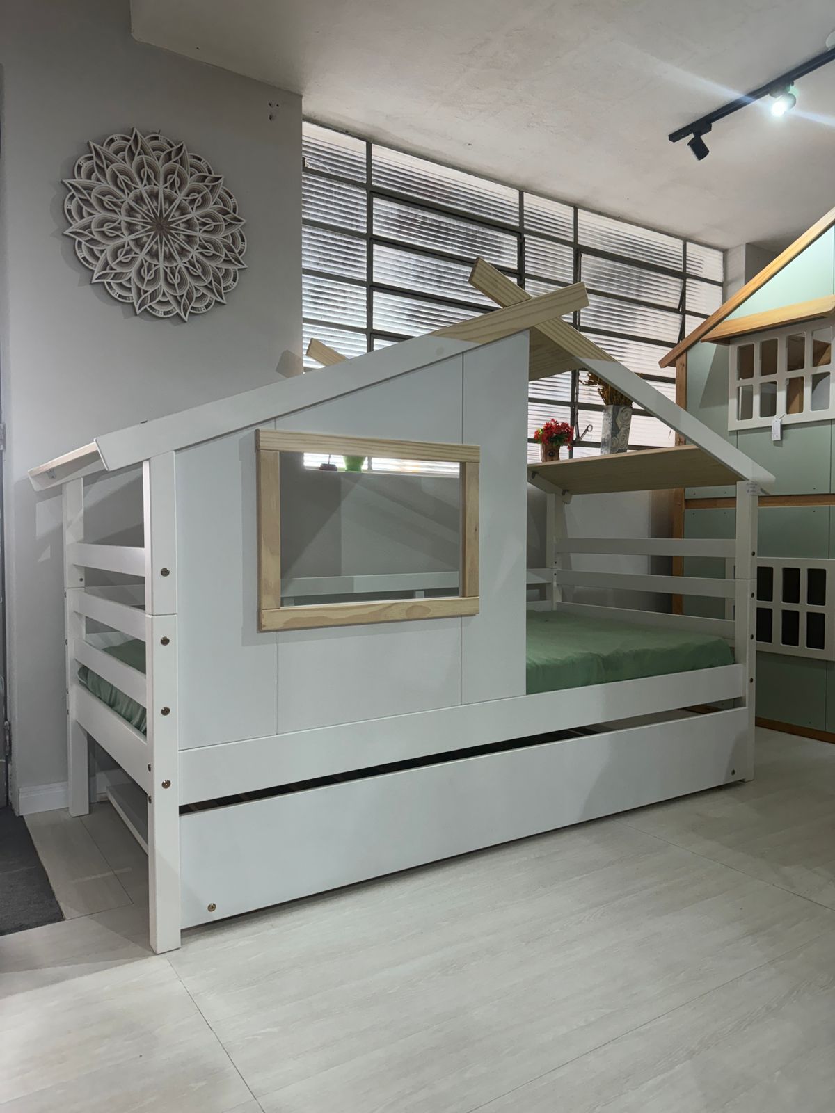Bicama Kids Madeira Maciça Branco 154 cm x 220 cm x 97 cm