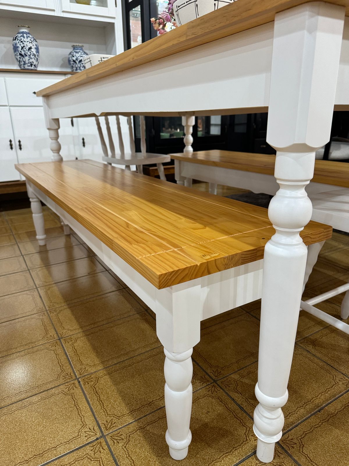 Mesa gourmet branca L-1,80 x P-1,0