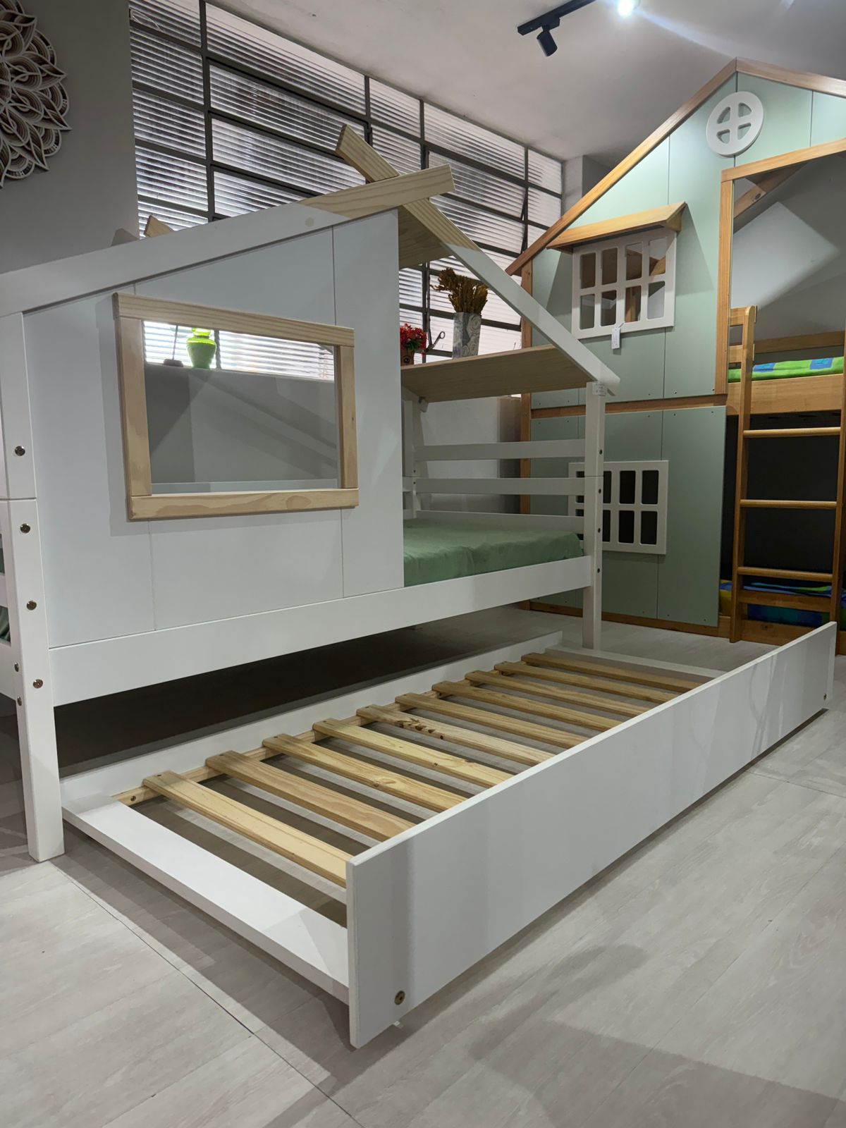 Bicama Kids Madeira Maciça Branco 154 cm x 220 cm x 97 cm
