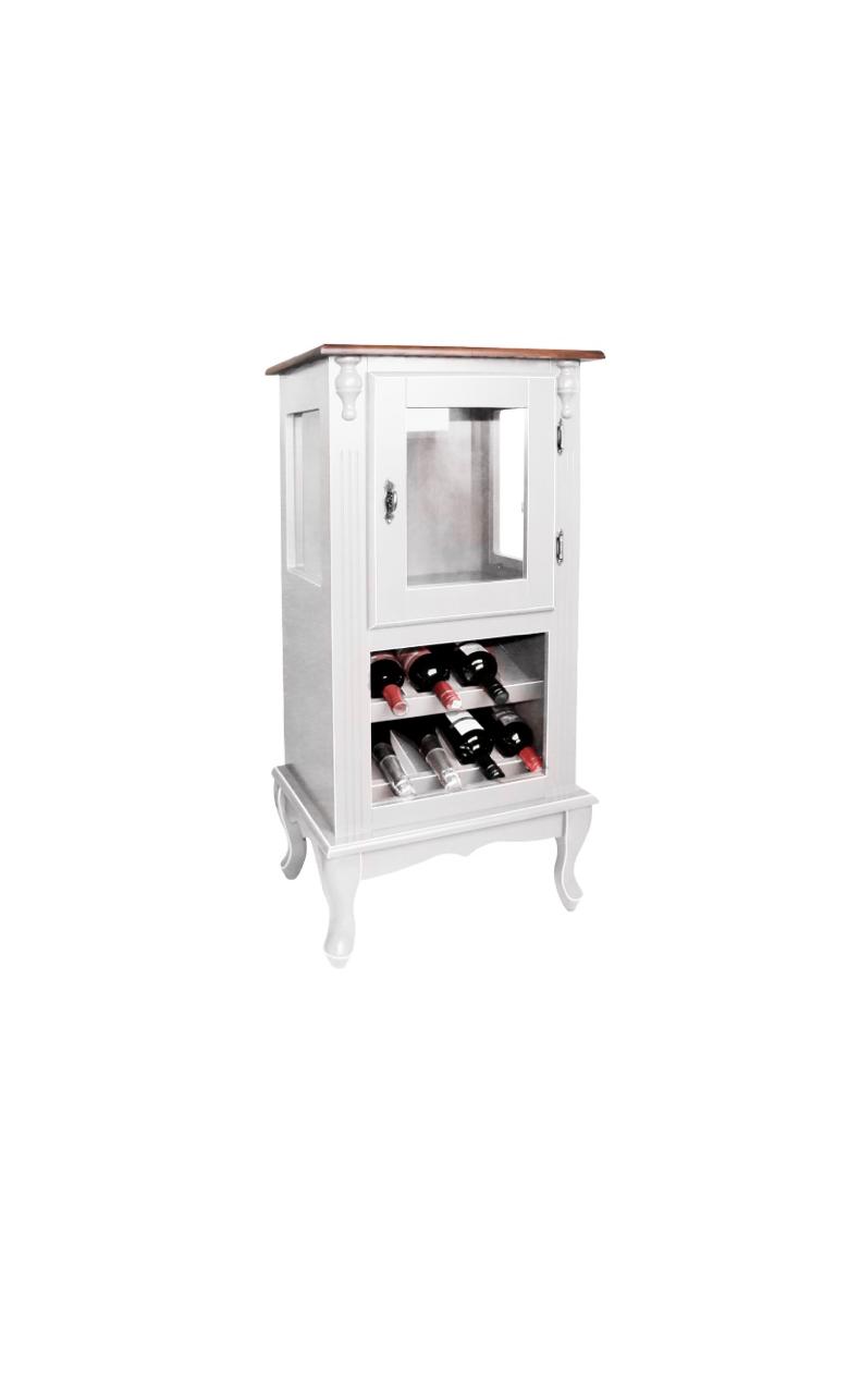ADEGA DE VINHO COM PÉS TORNEADOS
