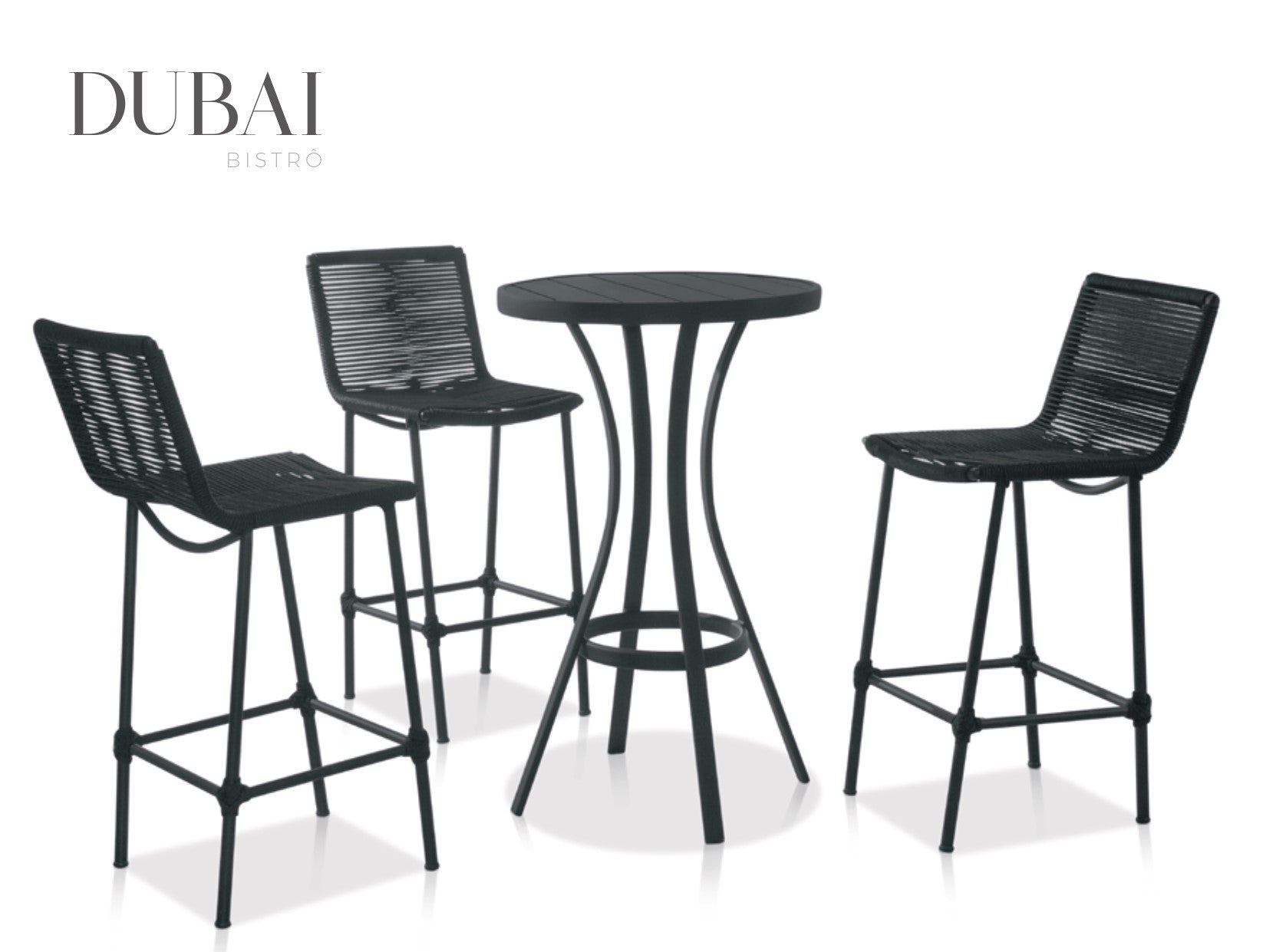 BISTRÔ DUBAI CHAPEADO 60cm DE DIÂMETRO (SEM BANQUETAS)