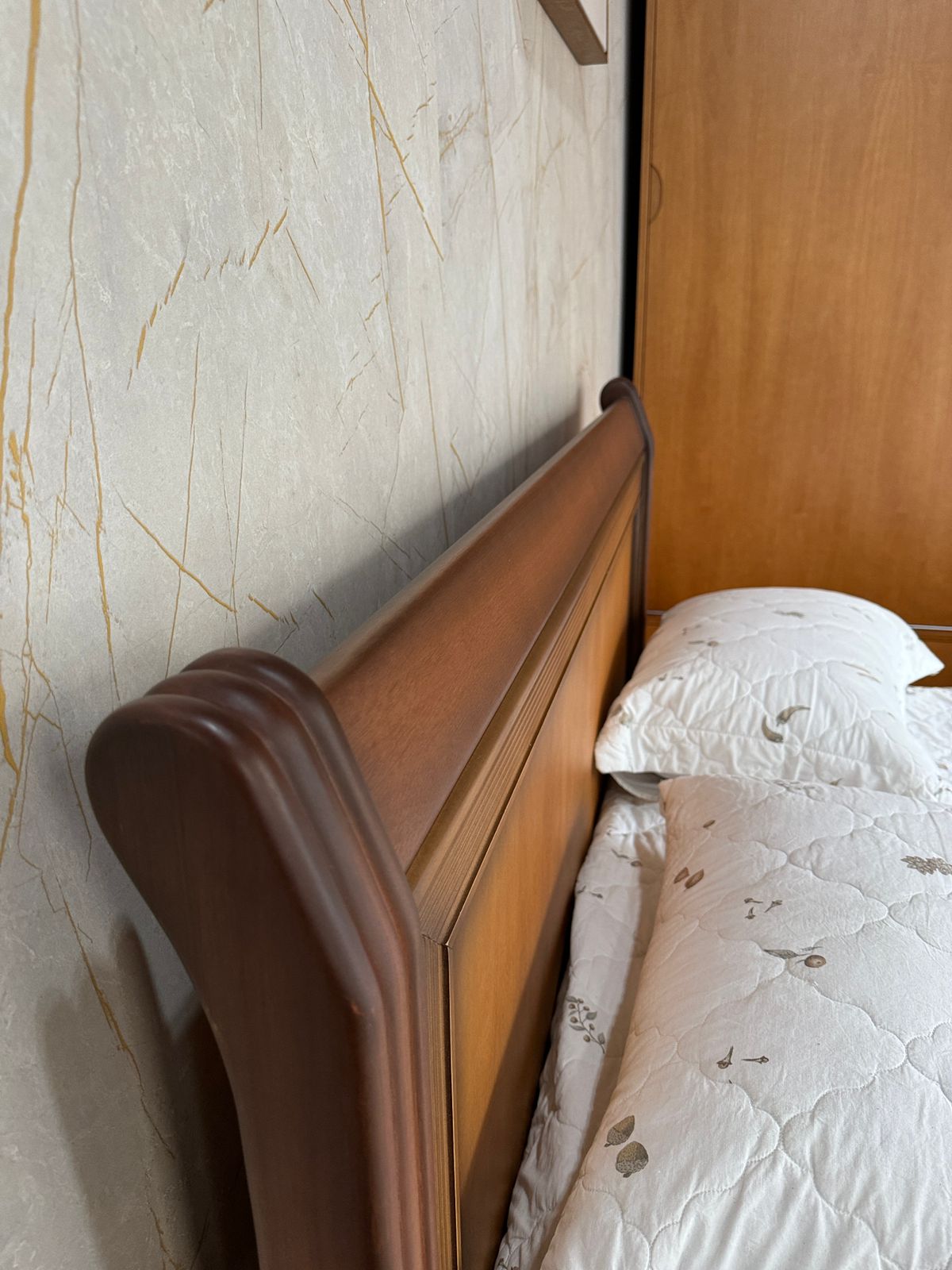 Cama Casal Madeira Maciça Napoleão Mel Envelhecido