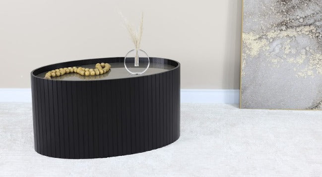 MESA CENTRO LUNA TAMPO VIDRO PRETO