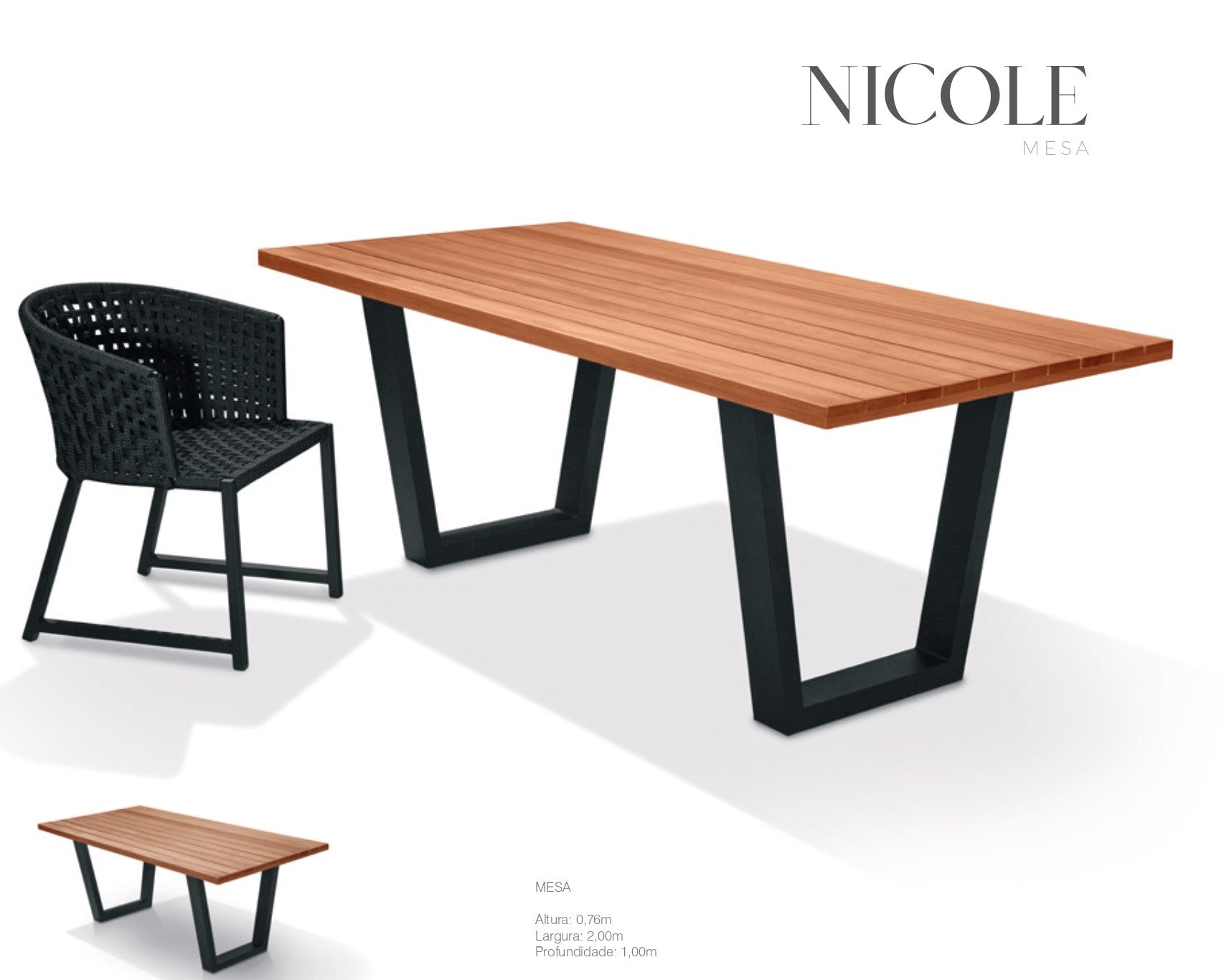 MESA NICOLE 2,00 X 1,00