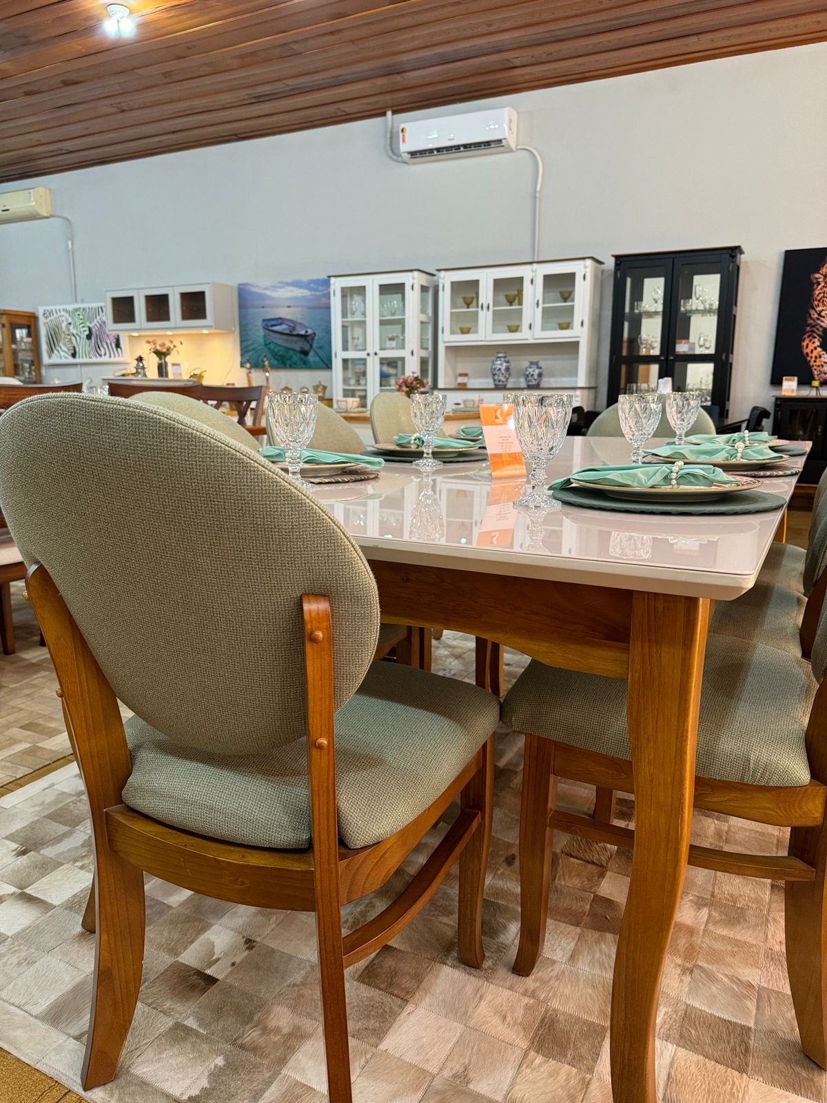 Cadeira Florence em Linho Verde