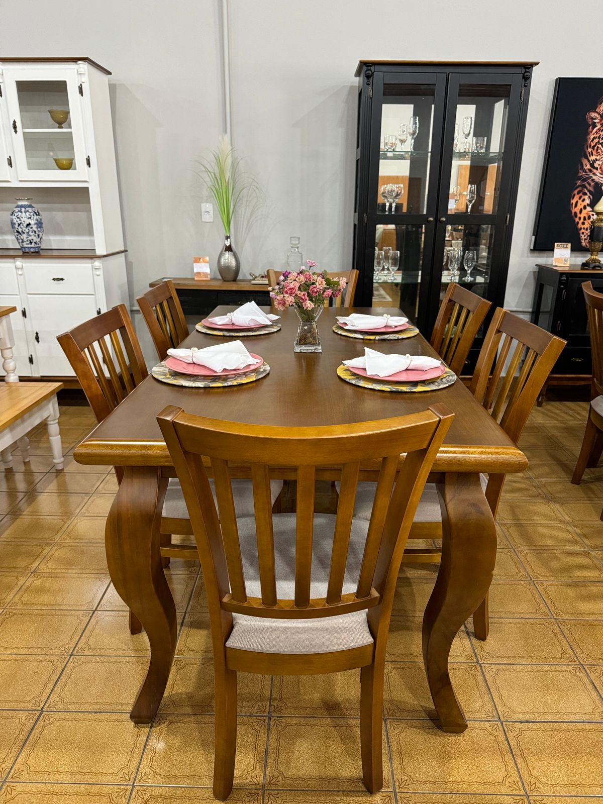 Mesa Sofisticare Imbuia 82 cm x 180 cm x 95 cm