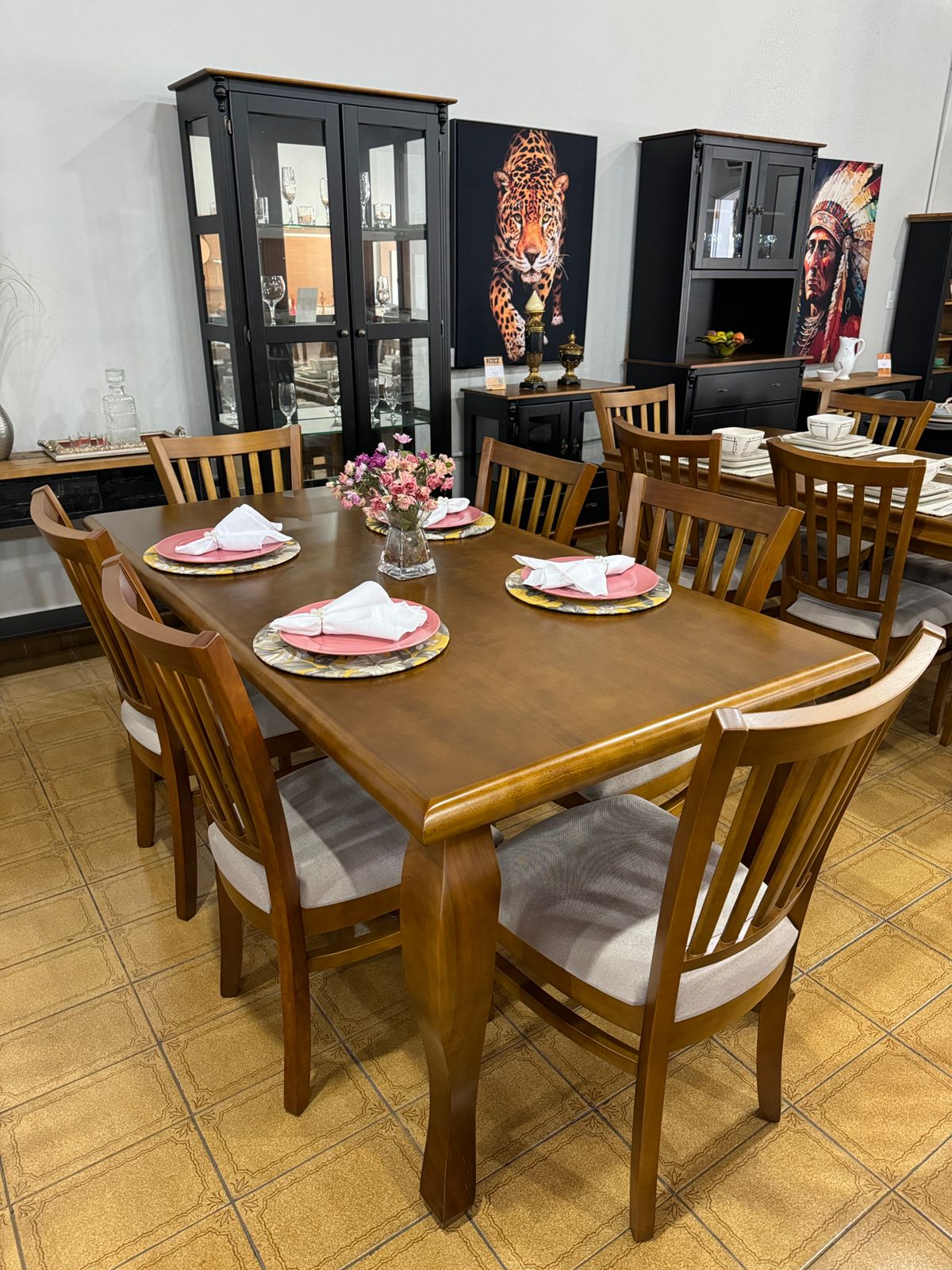 Mesa Sofisticare Imbuia 82 cm x 180 cm x 95 cm