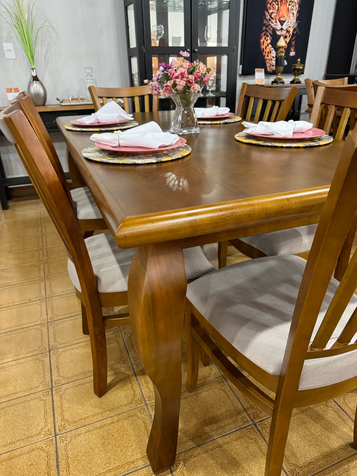 Mesa Sofisticare Imbuia 82 cm x 180 cm x 95 cm