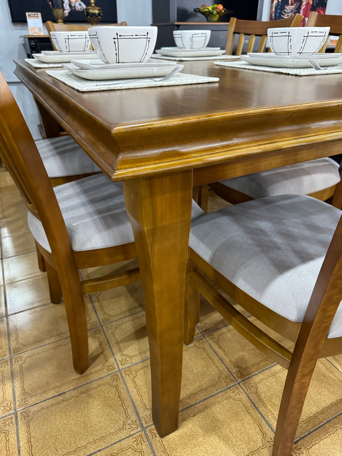 Mesa Inova Imbuia 82 cm x 160 cm x 94 cm