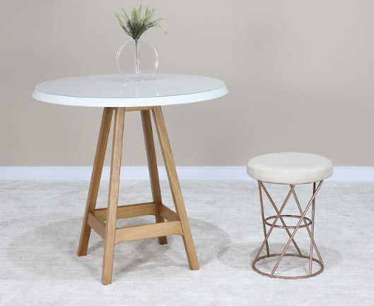 MESA PAIXÕES TAMPO VIDRO BRANCO