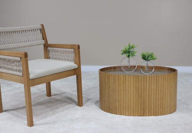 MESA CENTRO LUNA OVAL TAMPO VIDRO FENDI CLARO
