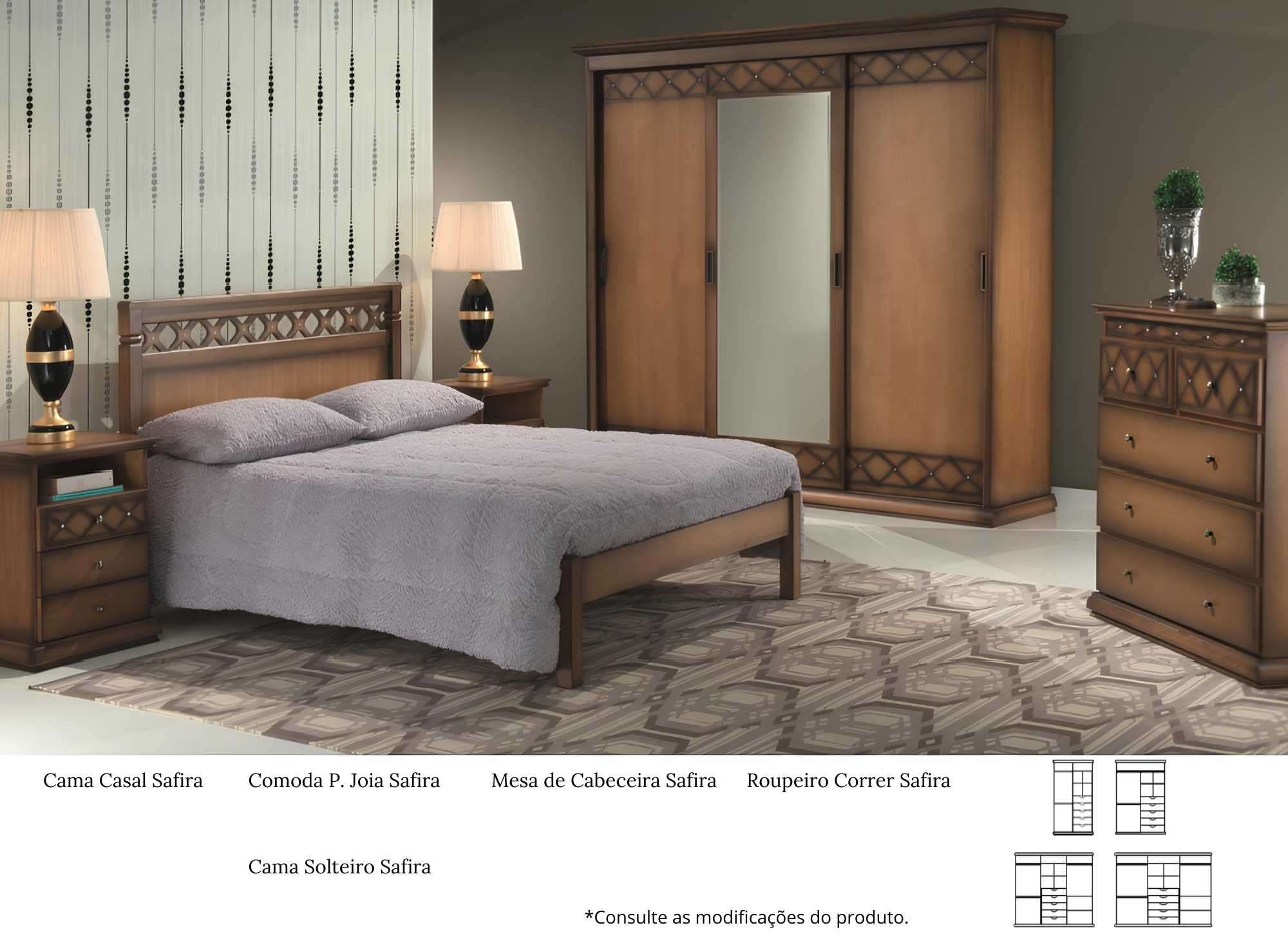 CAMA KING SAFIRA