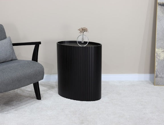 MESA APOIO LUNA OVAL TAMPA PRETO