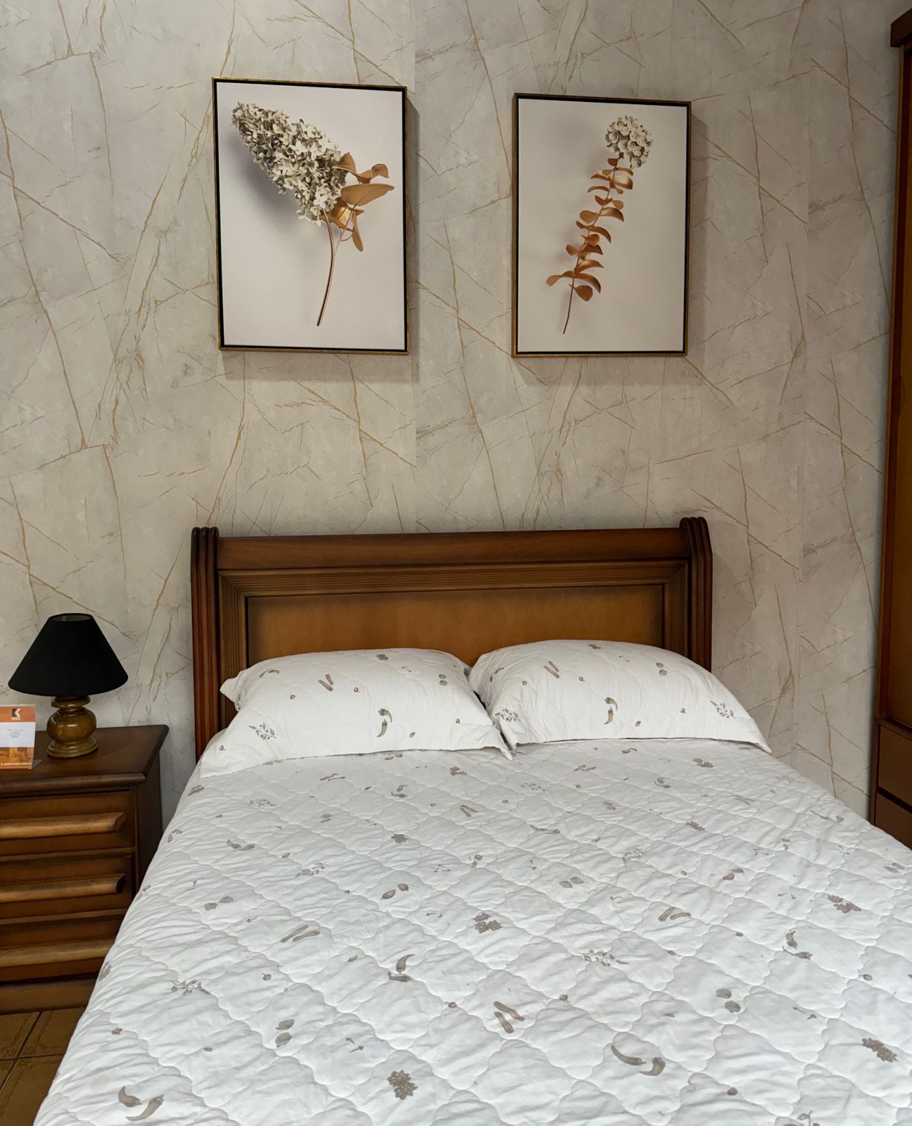 Cama Casal Madeira Maciça Napoleão Mel Envelhecido